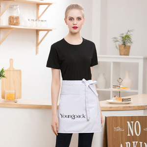 Bán Buôn Biểu Tượng Tùy Chỉnh <span class=keywords><strong>In</strong></span> Ấn Của Chất Lượng Cao Không Thấm Nước Và Dầu-Proof Polyester Nửa Chiều Dài Nấu Ăn Tạp Dề - Product Image 2