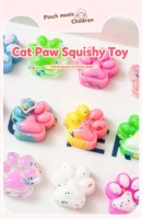 Mini jouet en peluche doux et coloré en forme de patte de chat, design mignon en forme de boulette, jouet sensoriel anti-stress, cadeaux mignons, Paw Machine