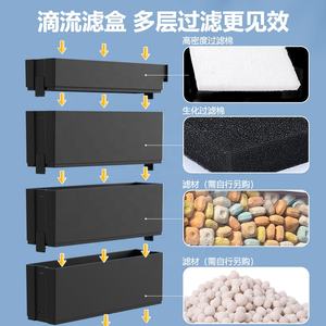 ALEAS 1000L/H 1200L/H <span class=keywords><strong>Fish</strong></span> <span class=keywords><strong>Tank</strong></span> Processeur de film d'huile haute efficacité Cascade d'aquarium Filtre externe - Product Image 5