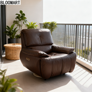 Moderner Multifunktionaler Leder-Relaxsessel mit Schaukelfunktion und Metallgestell Direkt vom Hersteller Schnelle Lieferung Bestseller Ganzkörpermassage - Product Image 3