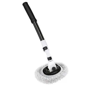 Вращающаяся щетка с мягкой щетиной для мытья автомобиля с длинной ручкой, телескопическая Швабра