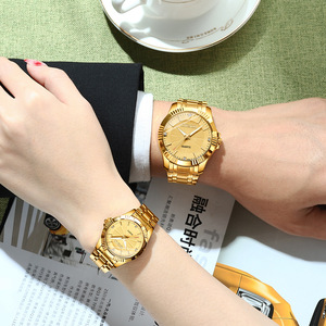 Orologio da Polso Dorato per Coppie, Vendita all'Ingrosso, Orologio al Quarzo per Uomo, Commercio Estero, Prodotto in Cina - Product Image 4