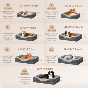 Large <b>Dog</b> Plush Orthopedic <b>Dog</b> <b>Bed</b> - Cozy <b>Bolster</b> Pet <b>Bed</b> with Durable Design for Big Breeds - Product Image 5