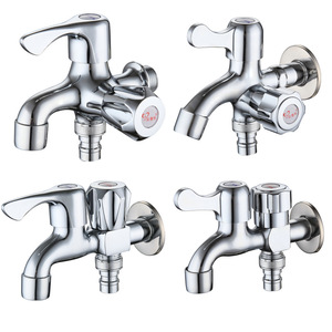 Grifo de Lavabo de Pared XimanSi, Monomando, Válvula de Latón, Estilo Moderno, con Una Entrada y Dos Salidas - Product Image 4