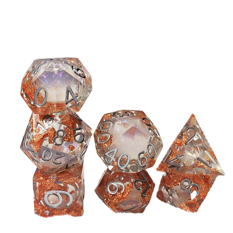 Игральные кости DND наборы 5 7 шт. Подземелья и Драконы игральные кости с бесплатным мешочком D шест игры сумка жидкий ядро форма кости