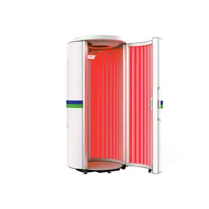 Lit de bronzage UV à lumière rouge pour solarium vertical personnalisé Machine à bronzer Rubino debout de style chaud