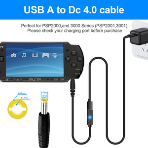 Cable de Carga USB C para <span class=keywords><strong>PSP</strong></span> 1000/2000/3000, Cable de Carga Rápida Tipo-C a CC, Adaptador de Cable de Alimentación - Product Image 5