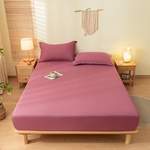 Capa de colchão de fábrica para quarto, lençol de tecido adulto liso tingido, lençol em tamanho <span class=keywords><strong>Queen</strong></span> - Product Image 1