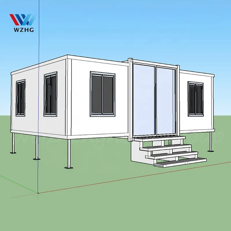ASNZ estándar americano prefabricado mar hotel estilo contenedor preferido con sistema de energía solar fuera de la red