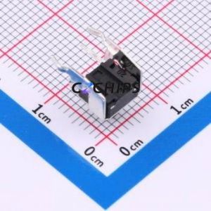 TS013-CBW0EH7.0 Tactile Switch Through hole-4P,7.5x7mm Switch Single Pole Single Throw Round Button 1.8N Right Angle Insert - Product Image 2