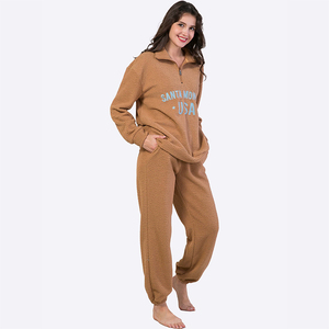 Vêtements pour femmes grandes tailles, ensemble jogging confortable en tricot 2 pièces pour femmes - Product Image 5