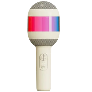 뜨거운 판매 무선 콘덴서 마이크 LED 조명 휴대용 휴대용 마이크 RGB 노래방 스피커