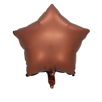 18 pouces rétro couleur étoile coeur rond en forme de ballon en aluminium crème blanc chocolat caramel ballon décoration de fête d'anniversaire