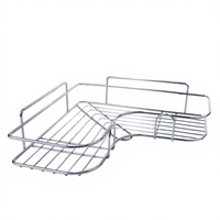 Étagères de rangement en forme de cœur pour cuisine et salle de bain, étagère d'angle murale en acier inoxydable sans perçage pour rangement de cuisine