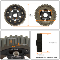2PCS Cam Poulies + Calendrier Ceinture Équilibre pour SiR-T Prelude Type De Base SH 97-01 Prelude VTEC 93-96 H22 DACT