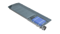 Lampadaire solaire intégré 2-4 modules IP66 en acier galvanisé