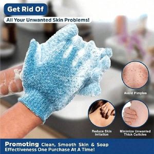 Hot Sale <b>Body</b> Scrubber Polyester Bath Glove Custom Exfoliating Gloves Bath Mitt Shower Exfoliating Gloves - Product Image 3