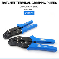 Pince à sertir professionnelle électrique CYH SN-6PT pour bornes de câbles, pince à sertir 16-10AWG