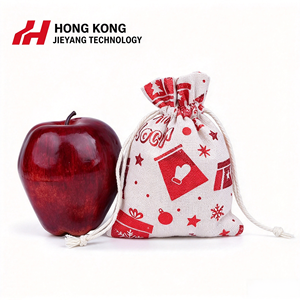 Sacs en toile de coton en gros pour bijoux, sacs à chaussures à cordon, sacs cadeaux, housses anti-poussière personnalisées avec impression de logo - Product Image 1