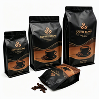 Sachet Doypack à fond plat avec soufflet, imprimé en héliogravure personnalisé, à huit soudures latérales, fermeture éclair supérieure, résistant à l'humidité, pour noix et graines