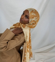Sharut VELA personnalisé Dubai léger coton châle femmes musulmanes respirant Modal miel jaune ombre fleur imprimé Hijab écharpe