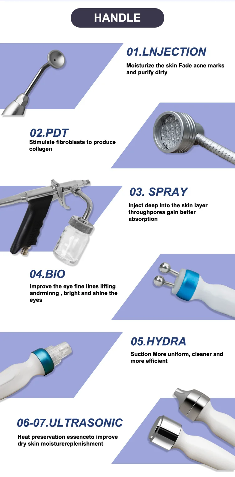 14 az 1-ben Hydrofacial Machine – Oxigén-víz dermabrázió, Hidratáló bőrtisztítás, Arcfiatalító Szépségfelszerelés