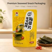 Sachet d'emballage personnalisé pour snacks aux algues avec fermeture éclair, trou de suspension, sac souple de qualité alimentaire, OEM ODM