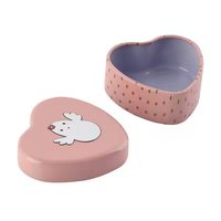 50x45x20H mm Mini boîte en métal en forme de coeur avec couvercle ouvert pour emballer des cadeaux accessoires bonbons