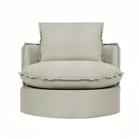 Canapé-lit rond en velours ultra VIP de style vintage français, meubles de salon intérieur, chaise longue surdimensionnée pour chambre à coucher