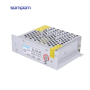 SOMPOM יציאה יחידה 220V AC ל-DC מתח קבוע 3V 5A 15W ספק כוח מיתוג לרצועת LED