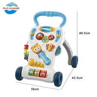 Poussette Multifonctionnelle Easy Baby Walker pour Enfants Garçons Filles Poussette Rose Jouet Musical Avec Microphone Et Musique