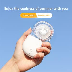 Ventilador <span class=keywords><strong>de</strong></span> Aire Plegable Portátil Mini, Recargable por USB, Motor sin Escobillas, Nuevo Diseño para Colgar en el Cuello, Uso en Exteriores, Idioma Inglés - Product Image 2