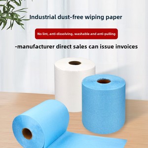 Chiffon d'essuyage industriel en <span class=keywords><strong>papier</strong></span> sans poussière grand <span class=keywords><strong>rouleau</strong></span> de tissu non tissé absorbant l'huile et l'eau pour les chiffons de nettoyage de laboratoire - Product Image 5