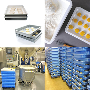 Caja apilable JOIN de grado alimenticio para masa de pizza, para cocina central, panadería y fábrica de bandejas de pizza - Product Image 2