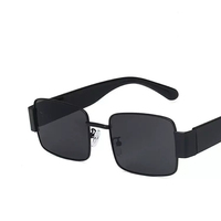 Lunettes de soleil carrées à double pont en métal, nouveau design personnalisé tendance