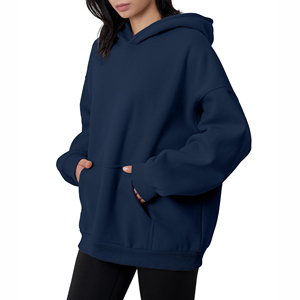 Sudadera con Capucha de Lujo con Logotipo Personalizado Bordado, de Alta Calidad, Talla Grande, con Estampado en Relieve, Tejida, 100% Algodón para Mujer - Product Image 2