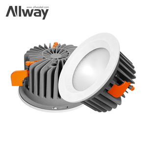 ALLWAY Haute Lumen IP54 Coulée sous pression En Aluminium Plafond Spot Encastré 55W Led Downlight Rond - Product Image 1