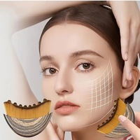 Brosse de massage lymphatique ergonomique pour le visage avec logo personnalisé, brosse sèche pour le drainage lymphatique