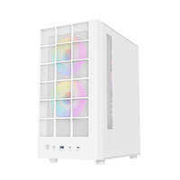 AntarcChill OEDM ODM Mesh Panel Computer Cases Gaming Case Towers White Micro ATX Pc Case PC Cabinet for Desktop