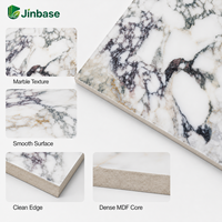 Panneau MDF stratifié en mélamine marbrée blanche moderne décoratif - Écologique, résistant à l'humidité, ignifuge, haute brillance, qualité supérieure