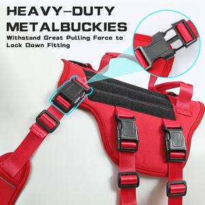 Pabrik grosir HIPHOPPET <span class=keywords><strong>Harness</strong></span> anjing taktis rompi reflektif tanpa tarikan dapat disesuaikan dengan pegangan nilon tahan lama untuk anjing besar - Product Image 3
