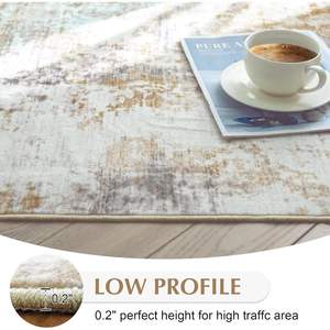 FMFUNCTEX Modern Abstract Neutral 2x5 <b>Runner</b> Rug Washable Brown Grey Low Pile Indoor <b>Carpet</b> for Entryway Laundry Living Room - Product Image 5