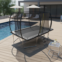 Trampoline rectangulaire de jardin extérieur de saut libre meilleure vente