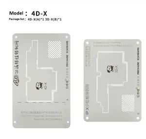 Mekanik 4D-X sızdırmaz bitki teneke şablon için iPhone 11 Pro Max X XS MAX anakartı NAND orta katman 3D BGA reballing şablon