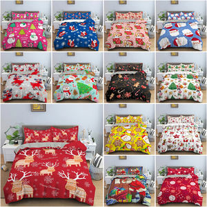 ปลอกผ้านวมลายซานตาคลอสลายคริสมาสต์ปลอกผ้าห่มโพลีเอสเตอร์ชุดเครื่องนอน - Product Image 2