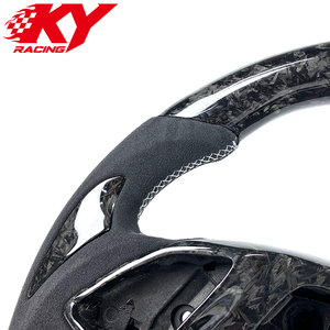 Volant sport en cuir et fibre de carbone forgé sur mesure avec palettes de changement de vitesse pour Chevrolet Corvette C7 ZR1 Z06 Camaro SS ZL1 - Product Image 2