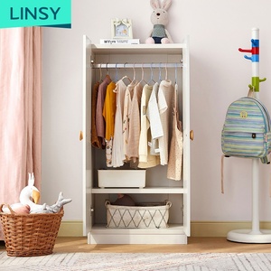 <span class=keywords><strong>Armadio</strong></span> Moderno <span class=keywords><strong>Bianco</strong></span> a Due Ante per Bambini con Ante in MDF, Mobili per Camera <span class=keywords><strong>da</strong></span> Letto, Contenitore LS236E2-A - Product Image 2