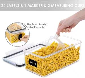 Bán Buôn Nhà Bếp Hộp 4 Gói Mì Ống Tổ Chức Tủ Lạnh <span class=keywords><strong>Crisper</strong></span> Set 4Pcs Thiết Lập Kín Thực Phẩm Lưu Trữ <span class=keywords><strong>Container</strong></span> - Product Image 5