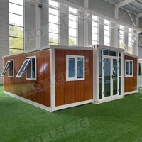 Maison de conteneur mobile préfabriquée de 30 pieds en Chine, conception extensible de 3 chambres avec grande fenêtre