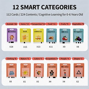 Lector de Tarjetas Flash Bilingüe para Niños, Máquina de Educación Temprana, Juguete de Aprendizaje de Inglés y Chino para Niños Pequeños - Product Image 6